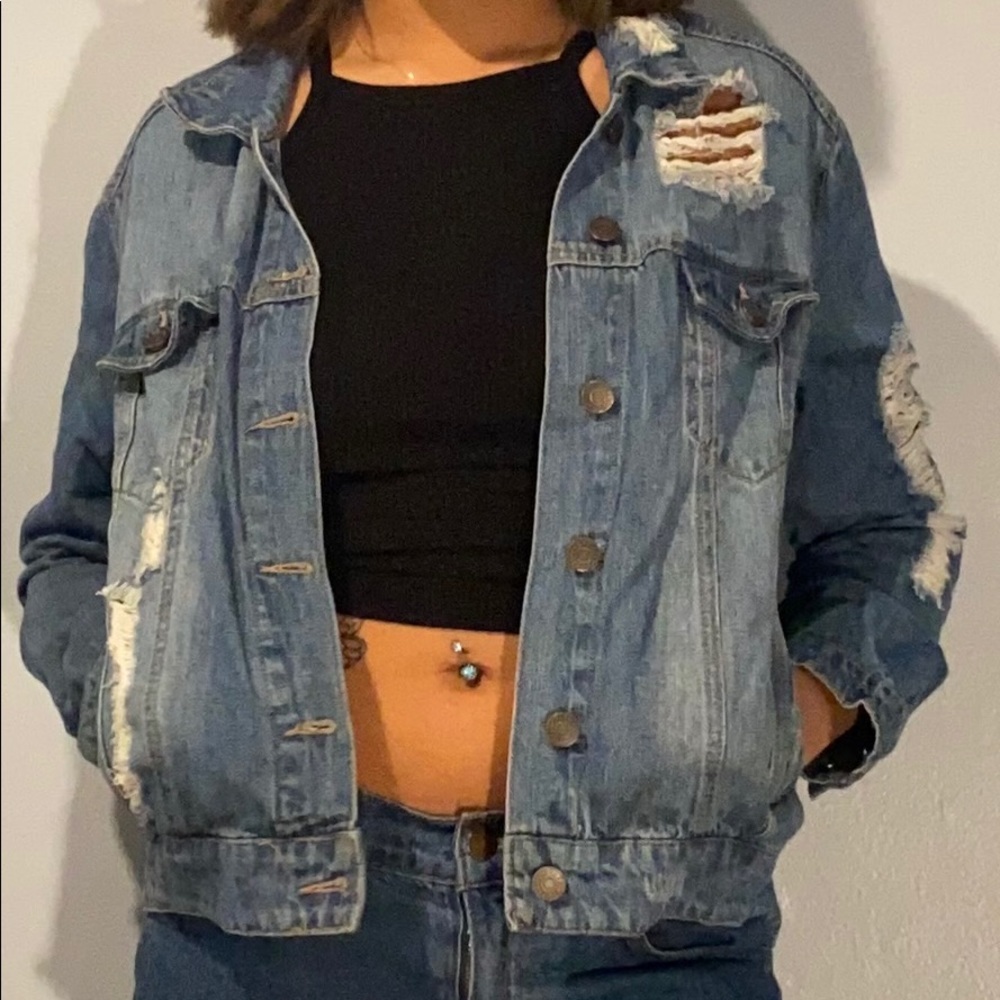 Distressed Demin Jacket